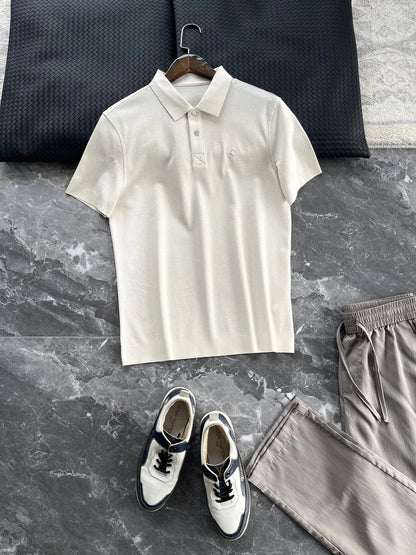 Summer, light luxury business commute casual lapel short-sleeved T-shirt polo shirt