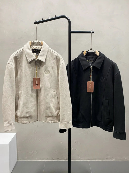 Fashion light luxury Italian men's spring new wool yarn business casual lapel jacket jacket