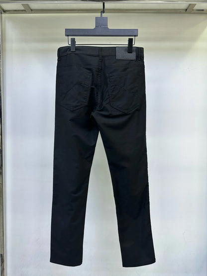Italian BC Men's New Micro Elastic Breathable Simple Solid Color Fashion Old Money Style Straight Tube Casual Pants