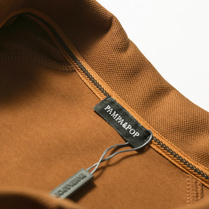 ZZ light mature style spring and autumn new commuter casual knitted polo shirt