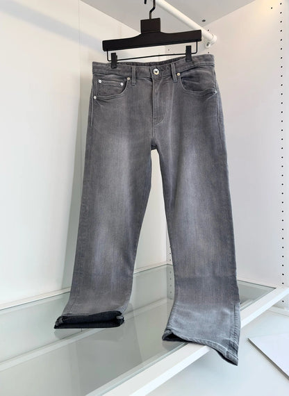 Italy BC old money style men's clothing 25 spring and summer new washed gray fashion business casual small straight jeans