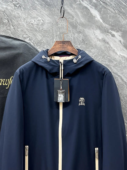 Italy BC autumn and winter new old money style fashion casual 95 white goose down light and thin hooded down jacket