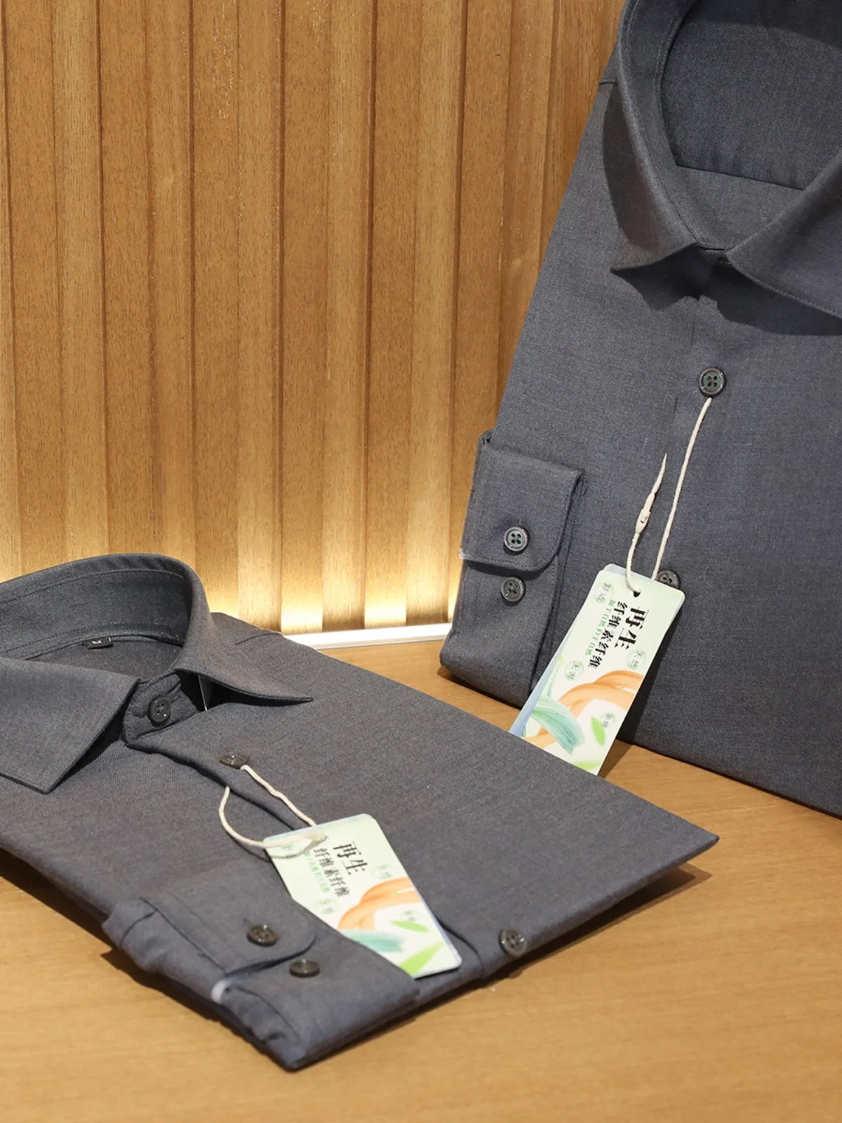 ZZ Italian Luxury, Spring and Autumn Business Casual Long Sleeve Shirt Men's Easy Care Bottom Shirt