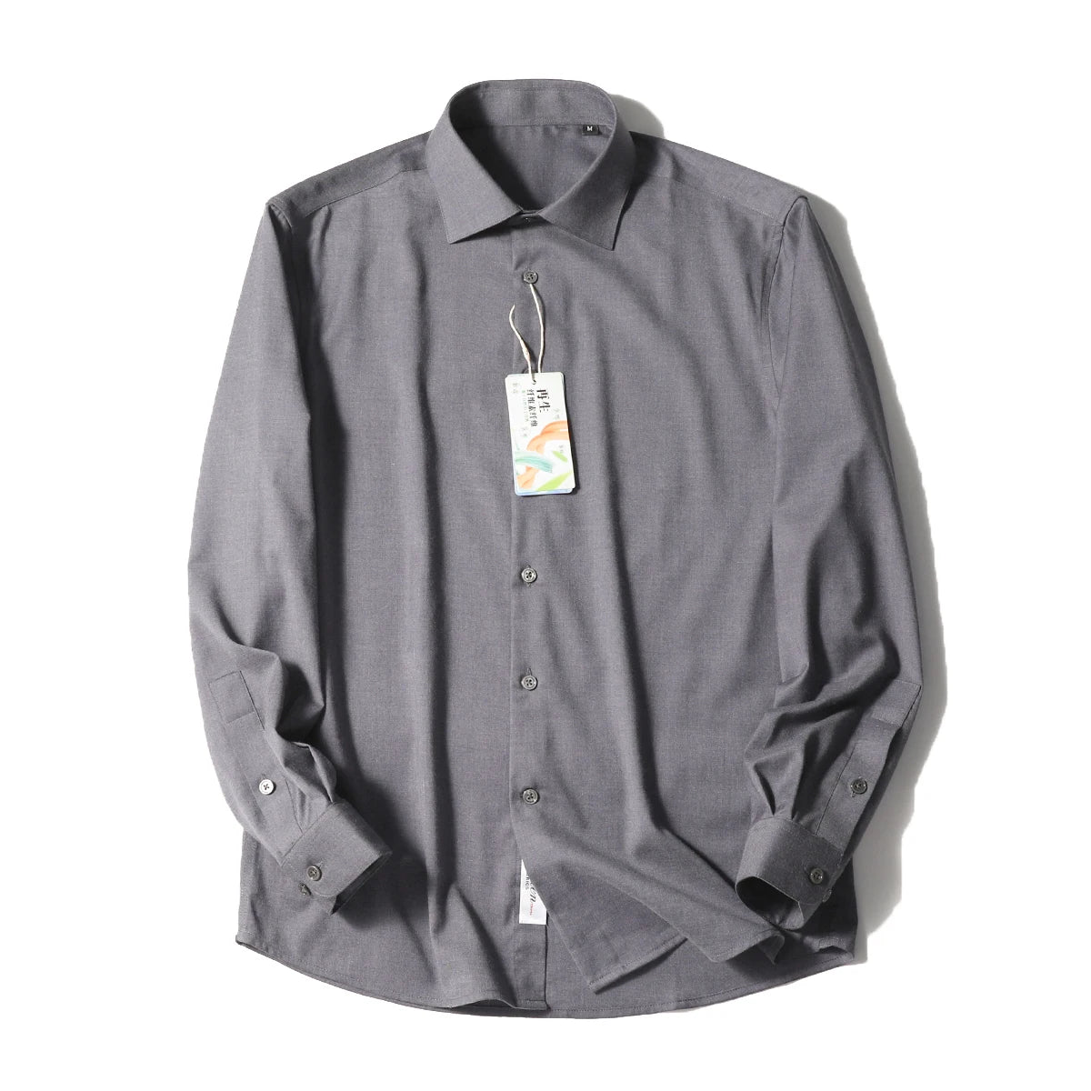 ZZ Italian Luxury, Spring and Autumn Business Casual Long Sleeve Shirt Men's Easy Care Bottom Shirt