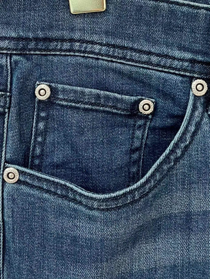 25 spring and summer new Italian kiton chiton solid color fashionable versatile slim-fitting small feet men's casual jeans