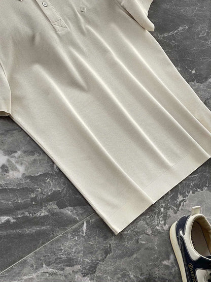 Summer, light luxury business commute casual lapel short-sleeved T-shirt polo shirt