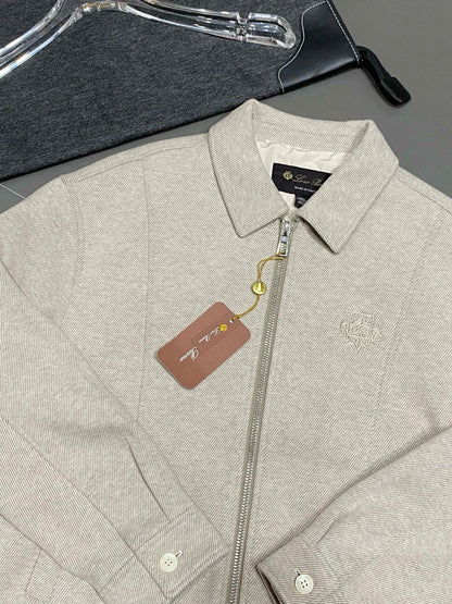 Fashion light luxury Italian men's spring new wool yarn business casual lapel jacket jacket