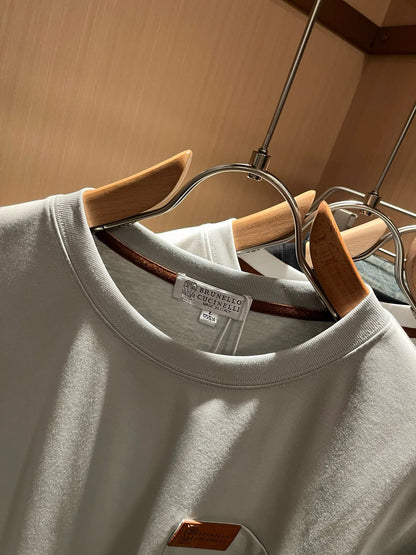 BC Men's Clothing 25 Summer New Cotton Sweat-absorbing Breathable Fashion Casual Old Money Wind Crew Neck Short Sleeve T-Shirt