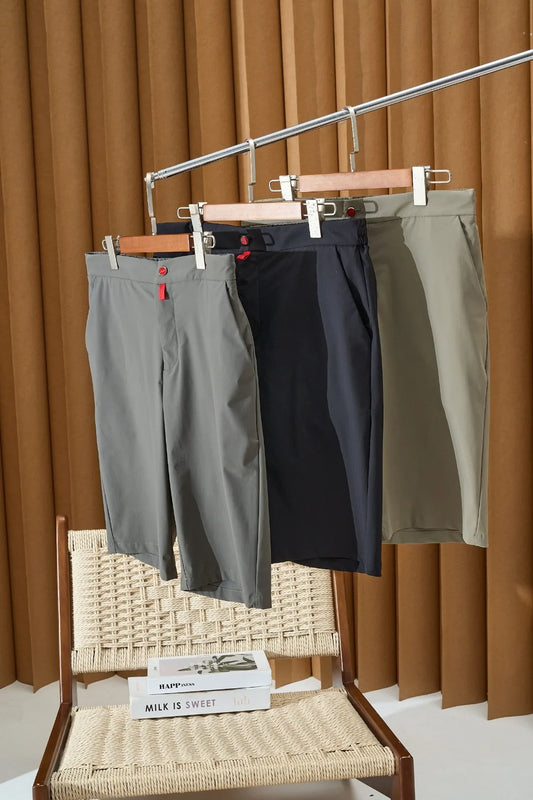 Italian Kiton old money style high version 25 summer six minute straight leg casual quick drying shorts