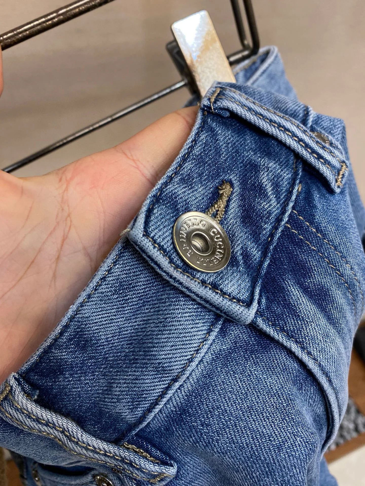 Italy BC men's spring and summer new washed blue micro-elastic breathable fashion casual old money wind small straight jeans