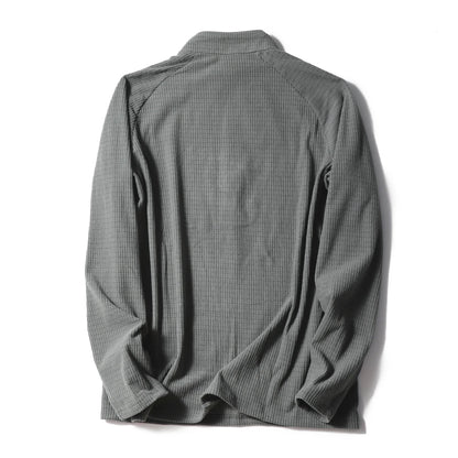 Spring and Autumn New Urban Outdoor Men's Long Sleeve T-Shirt Winter Fleece Bottom Shirt Top