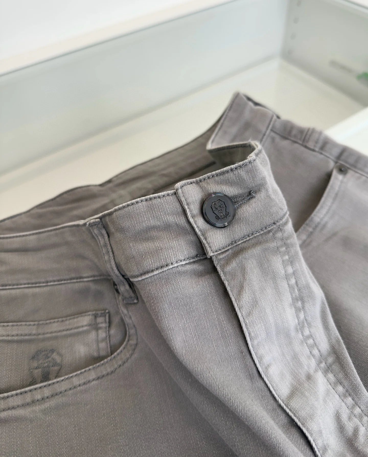 Italy BC men's spring and summer new mulberry silk cool breathable fashion casual small straight jeans