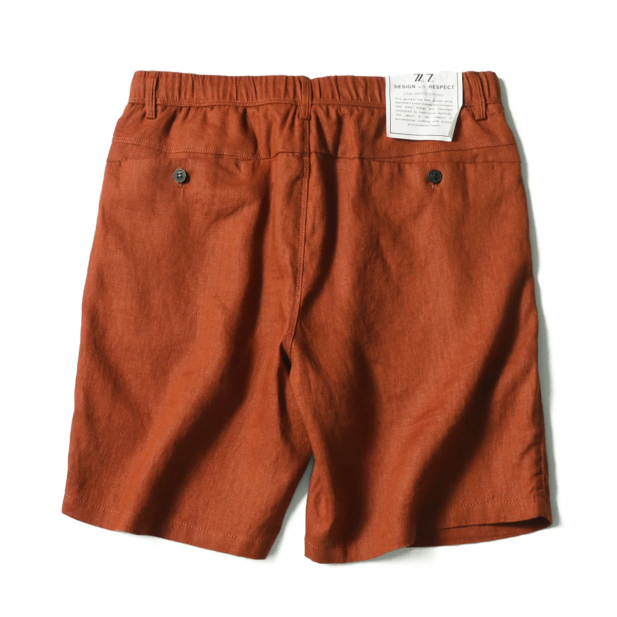 ZZ summer pure linen shorts men's breathable quick-drying easy-care five-point outdoor casual pants