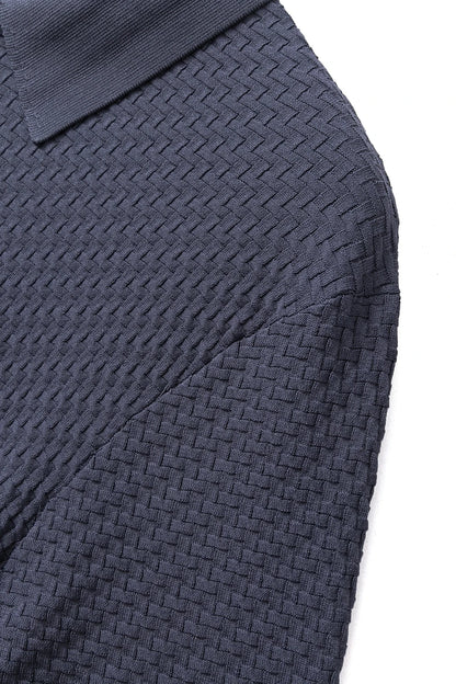 2025 summer new high-end business casual elastic breathable cool short-sleeved polo shirt