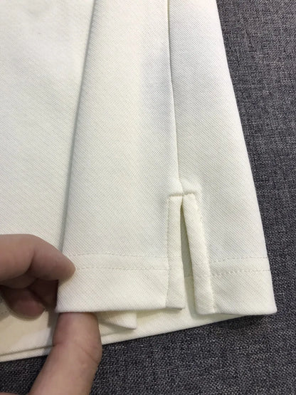 Italian LP old money style light luxury men's summer simple business casual lapel short sleeved polo shirt