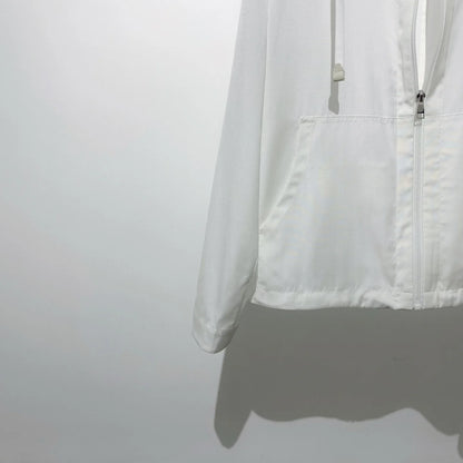 Simple and elegant premium light and breathable ultra-thin wool lyocell hooded sunscreen jacket jacket