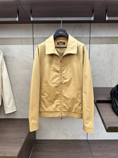 2025 spring new kiton chiton men's long-sleeved flight suit fashion versatile lapel solid color jacket