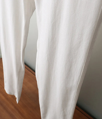 Italian BC vintage style minimalist 25 summer small straight fit business casual linen trousers