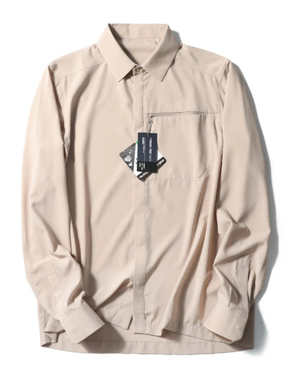 Outdoor 2024 spring and summer new waterproof breathable elastic sunscreen long-sleeved shirt