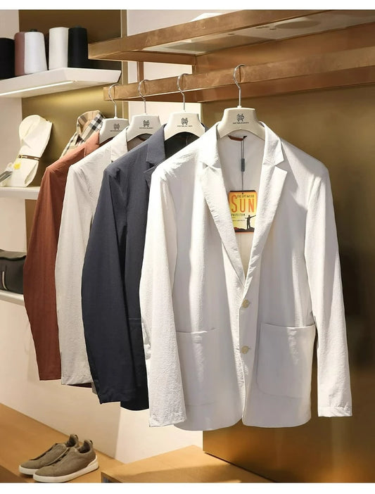 ZZ spring and summer new men's business casual quick-drying storage sunscreen casual blazer