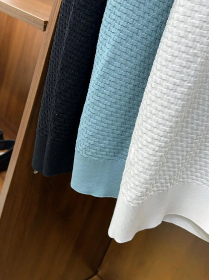Italian LP old money style spring and summer high-quality Lyocell mixed silk round neck knitted shirt T-shirt