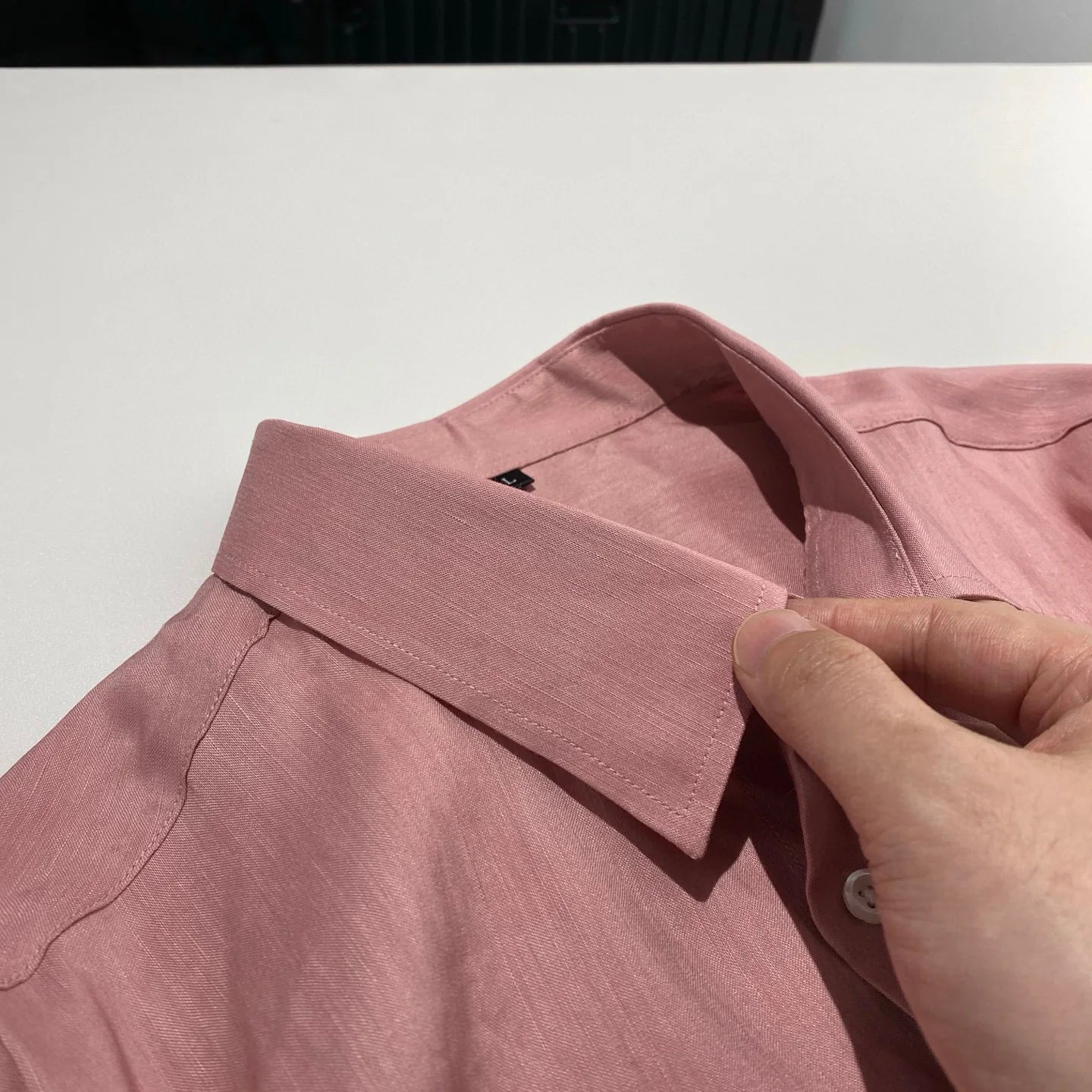 [Pendant elegant temperament] Light luxury Italian versatile, linen Tencel loose business casual long-sleeved shirt