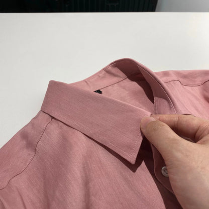 [Pendant elegant temperament] Light luxury Italian versatile, linen Tencel loose business casual long-sleeved shirt