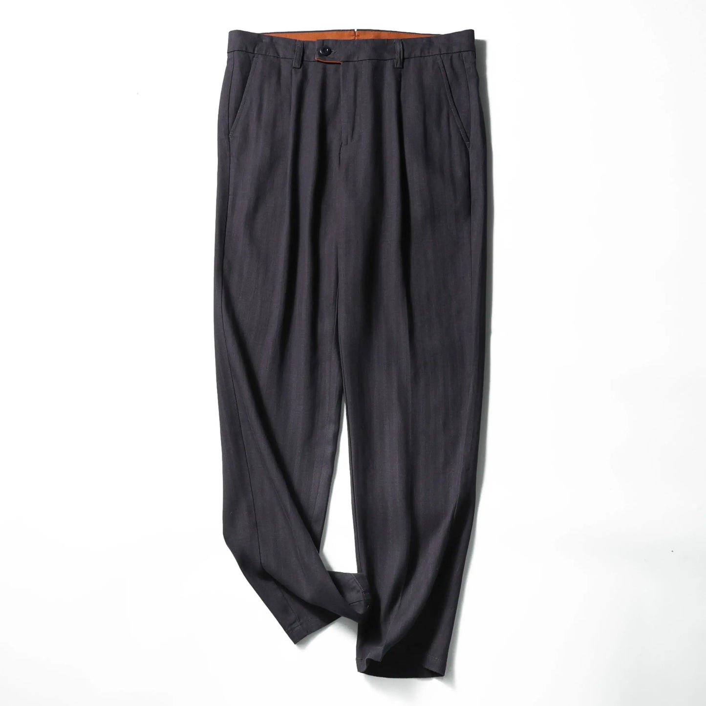ZZ spring and summer new business casual cool tencel linen blend trousers