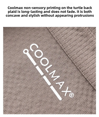 Coolmax Cool Sense Technology Summer New Business and Leisure Breathable Quick Drying Short Sleeve Anti Wrinkle Polo Shirt