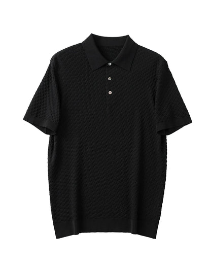 2025 summer new high-end business casual elastic breathable cool short-sleeved polo shirt