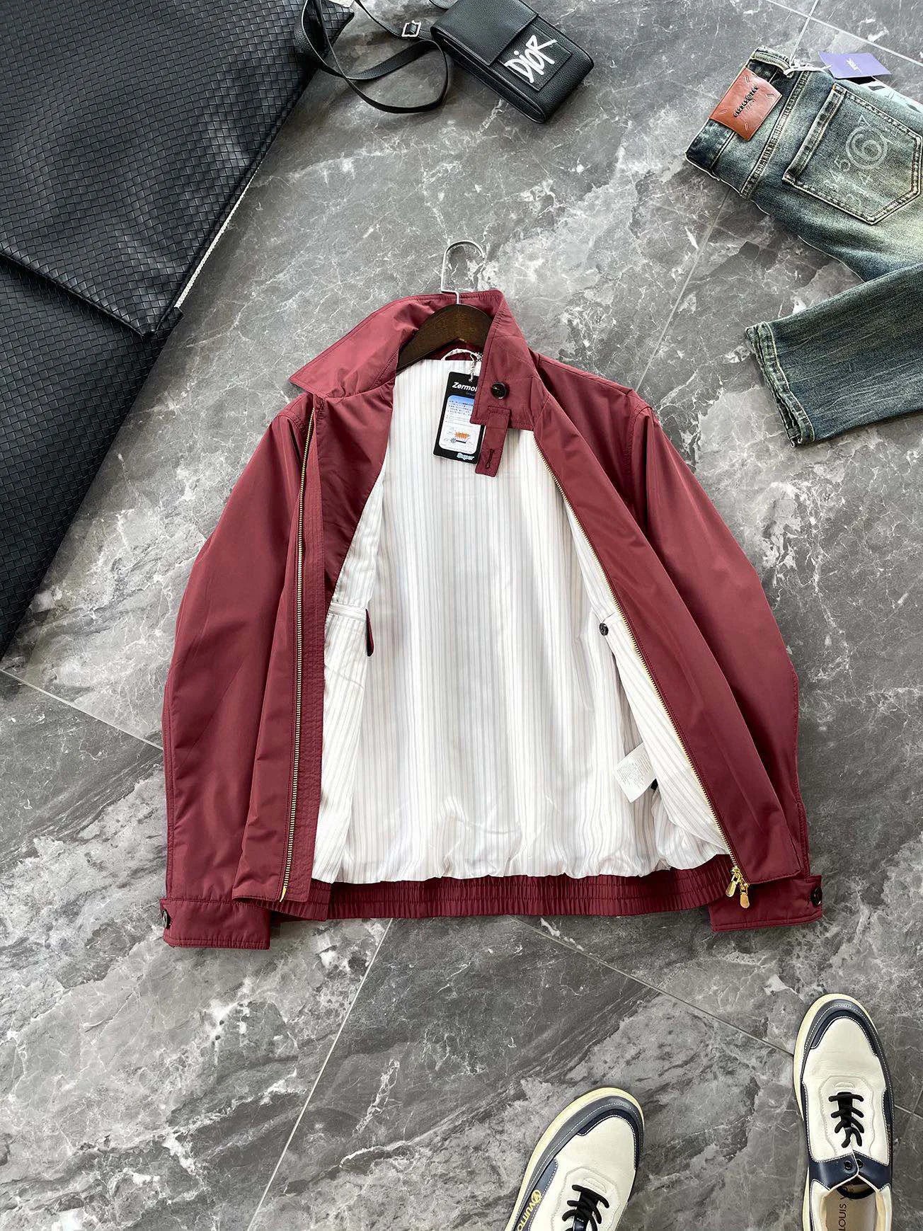 Italy BC men's clothing autumn and winter new fashion casual old money wind Harrington built-in thin cotton thermal jacket