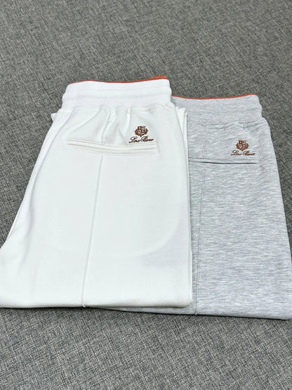 LP Old Money Wind Tencel Cotton Blended Elastic Waist Straight Leg Wide Leg Casual Pants