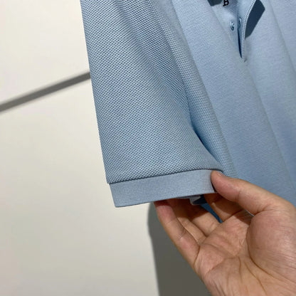 High-end quality, American horse cotton business casual lapel short-sleeved T-shirt polo shirt
