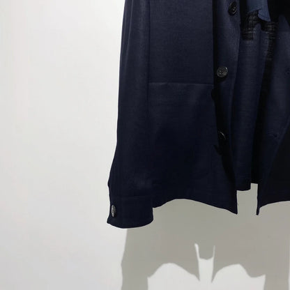 Classic old money style, high-end skin-friendly texture, breathable lapel linen tooling jacket