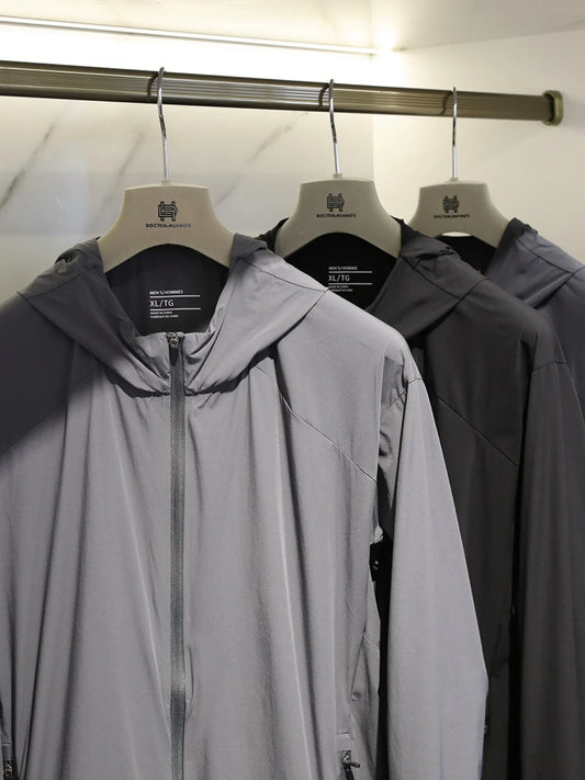 2025 summer new men's outdoor elastic light waterproof jacket breathable quick-drying jacket