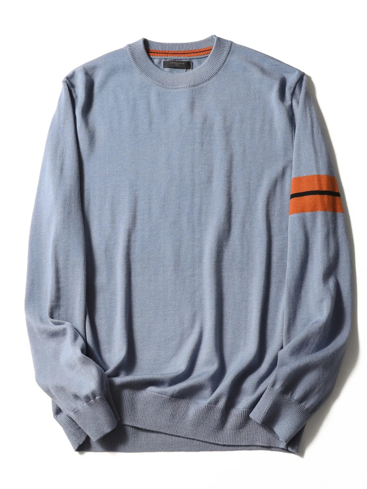 ZZ series classic Italian light luxury, spring and autumn wool blended men's crew neck knitted sweater anti-pilling sweater