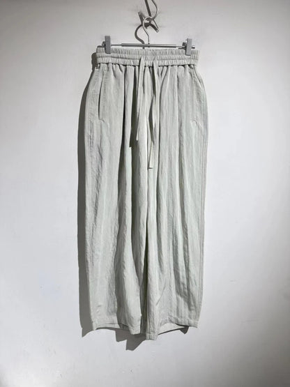 Comfortable and simple, versatile high-grade elastic elastic waist drawstring straight loose casual pants men