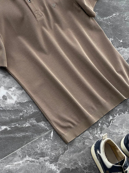 Summer, light luxury business commute casual lapel short-sleeved T-shirt polo shirt