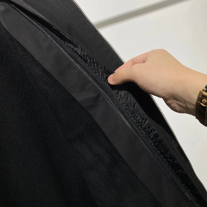 [Wool liner removable] Corduroy retro lapel LP American casual high-end cotton jacket