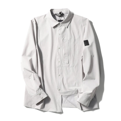Spring and summer new men's leisure urban functional wind outdoor long-sleeved shirt breathable four-sided elastic shirt