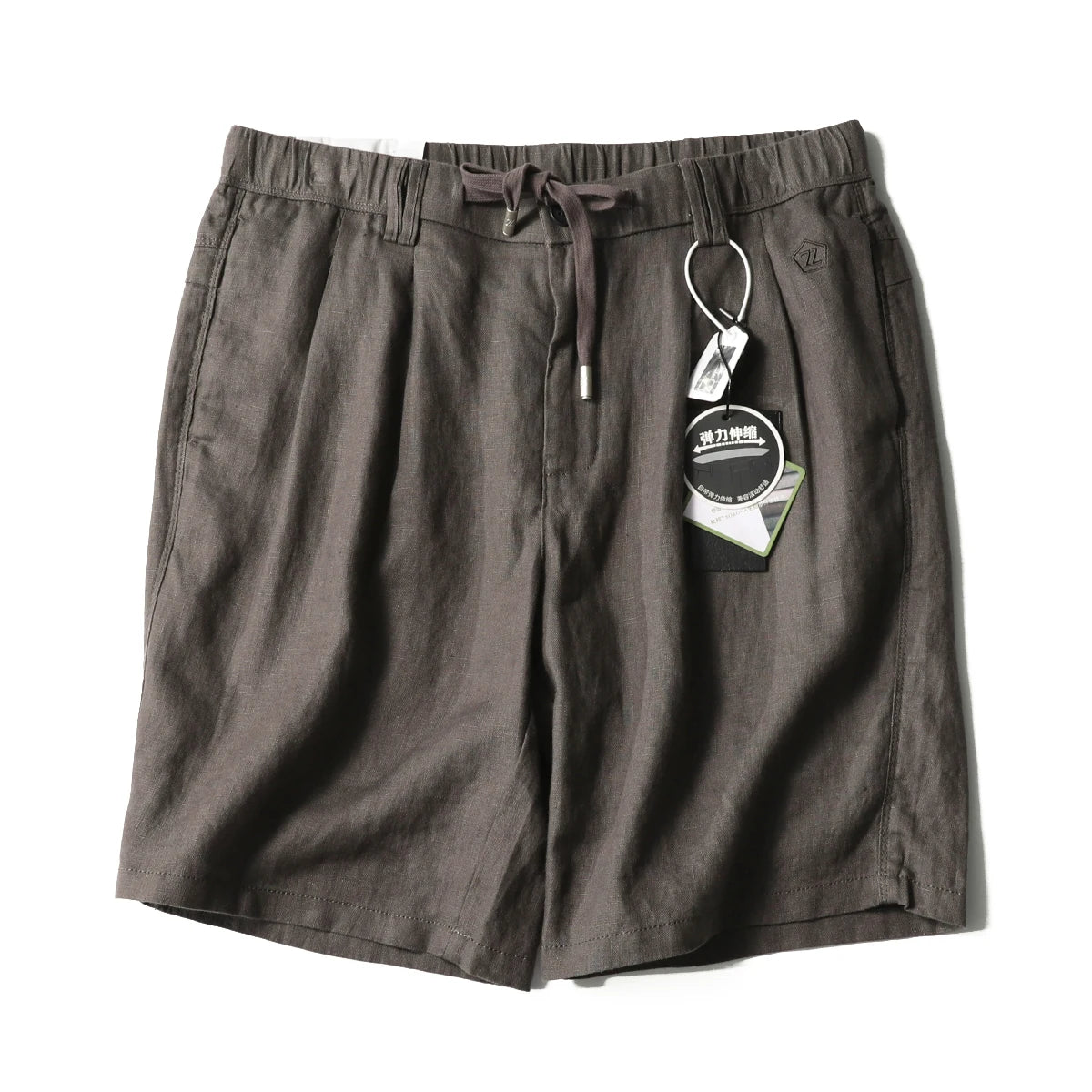 ZZ summer pure linen shorts men's breathable quick-drying easy-care five-point outdoor casual pants