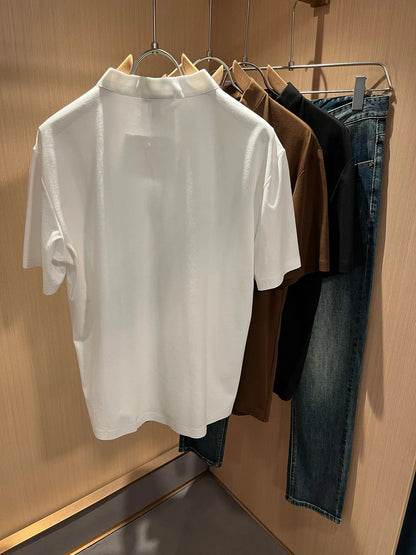 Italy BC summer new yarn cotton breathable simple fashion casual short-sleeved T-shirt