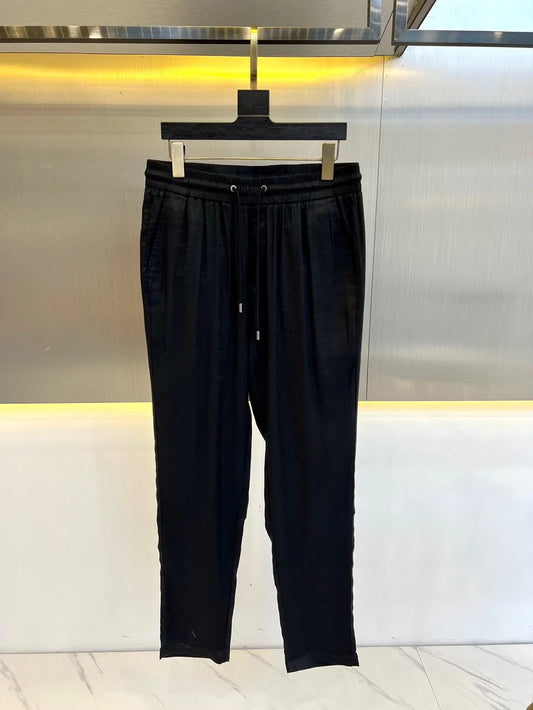Italy BC men's summer new linen fabric breathable comfortable fashion business old money wind straight casual pants