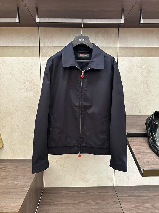 2025 spring new kiton chiton men's long-sleeved flight suit fashion versatile lapel solid color jacket