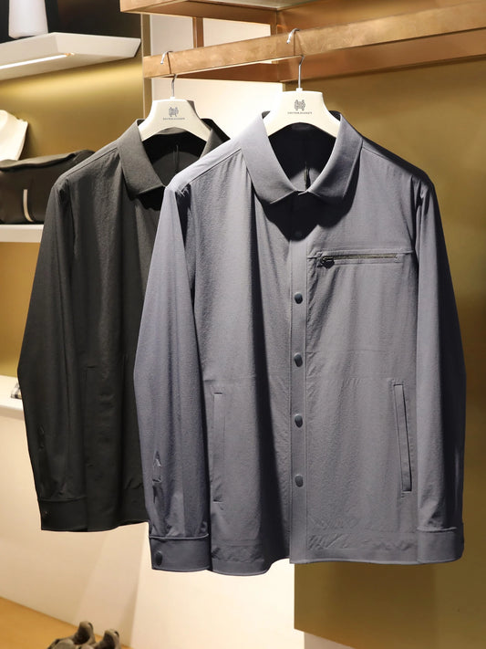 2025 Early Spring New Men's City Outdoor Commuter Business Casual Shirt Light and Thin Jacket