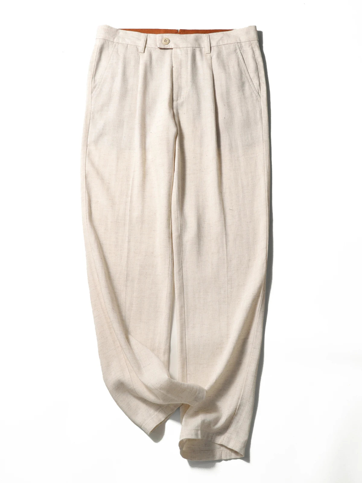 ZZ spring and summer new business casual cool tencel linen blend trousers