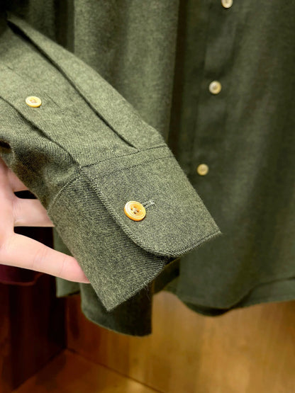 [Warm cashmere cotton] Gentleman's business leisure winter versatile polished slim lapel long-sleeved shirt