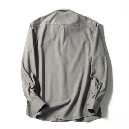 Tencel wool blend, autumn and winter fashion anti-wrinkle non-ironing long-sleeved shirt men's business casual shirt