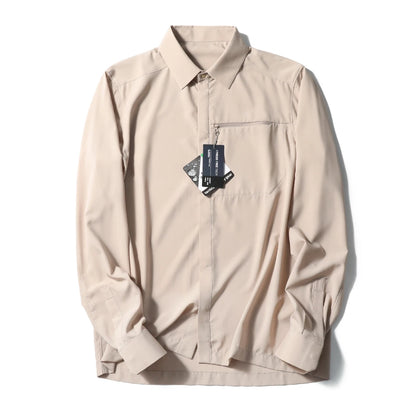 Outdoor 2024 spring and summer new waterproof breathable elastic sunscreen long-sleeved shirt