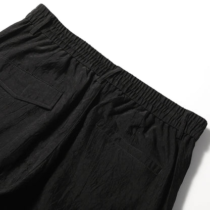 2025 spring and summer new men's light luxury urban outdoor acetate cool breathable wide-leg straight casual pants